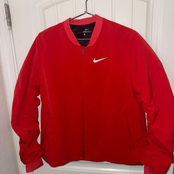 Nike Women's Vibrant Red Bomber Jacket - Picture 2 of 16
